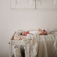 Contour à Langer Mousseline - Carreaux Naturel