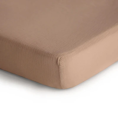 Crib Fitted Sheet Muslin
