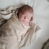 Couverture Mousseline -  Rayures Naturel