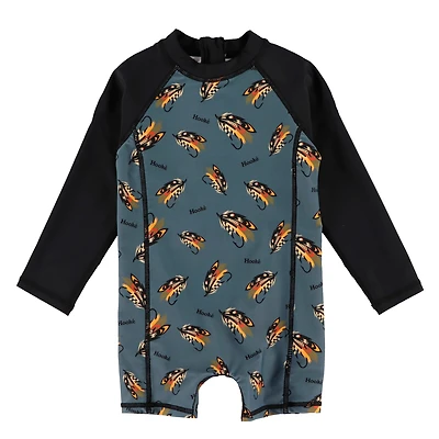 Salmon Fly Aop Swimsuit 3-24m