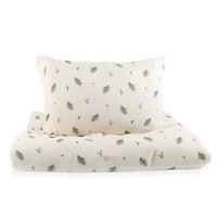 Quilted Comforter & Pillowcase - Muslin Fern