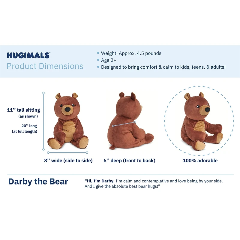 Heavy Weighted Teddy Bear 2kg - Darby
