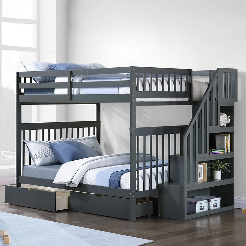 Bunk Bed Double/Double with 2 Drawers