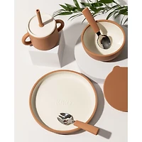 Silicone Suction Bowl with Lid - Tan