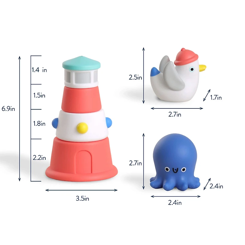 Bath Nautical Stack Set