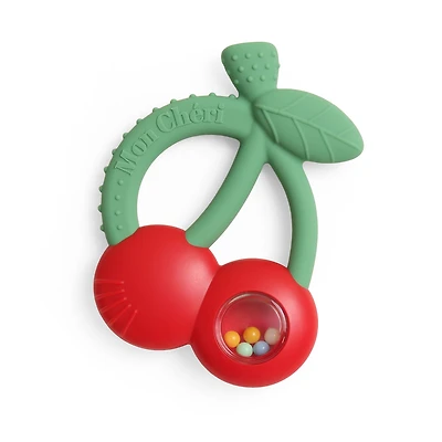 Bitzy Shake + Rattle Teether - Cherry