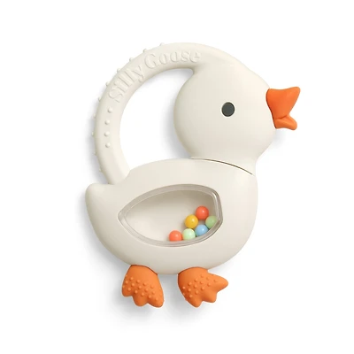 Bitzy Shake + Rattle Teether - Goose