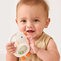 Bitzy Shake + Rattle Teether - Goose