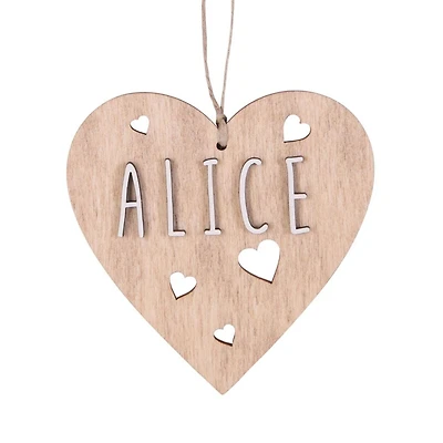 Vintiun-Custom Heart 9cm Wood