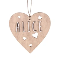 Vintiun-Custom Heart 9cm Wood