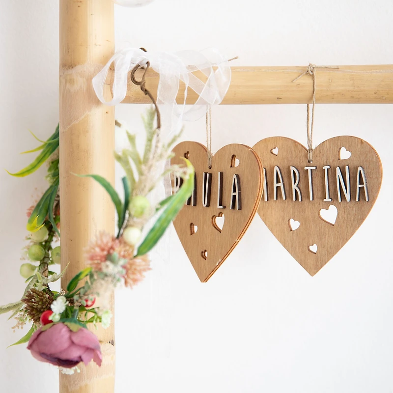 Vintiun-Custom Heart 9cm Wood