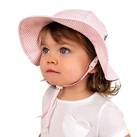 Pink Stripe Uv Coton Hat 2-5