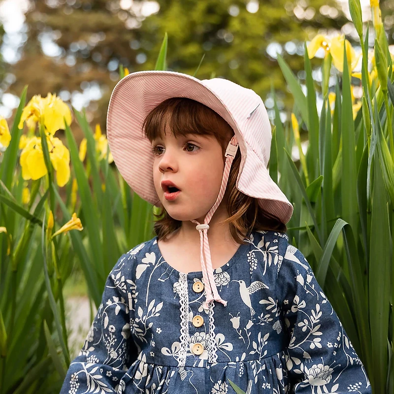 Pink Stripe Uv Coton Hat 2-5