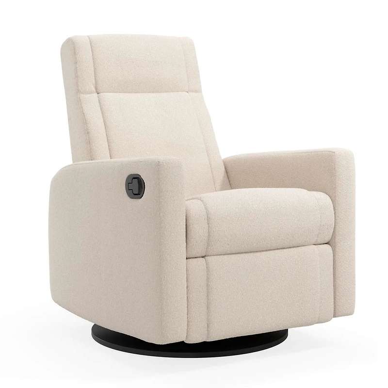 Fauteuil Berçant et Pivotant Nelly - Beyond Sheep Crème / Noir