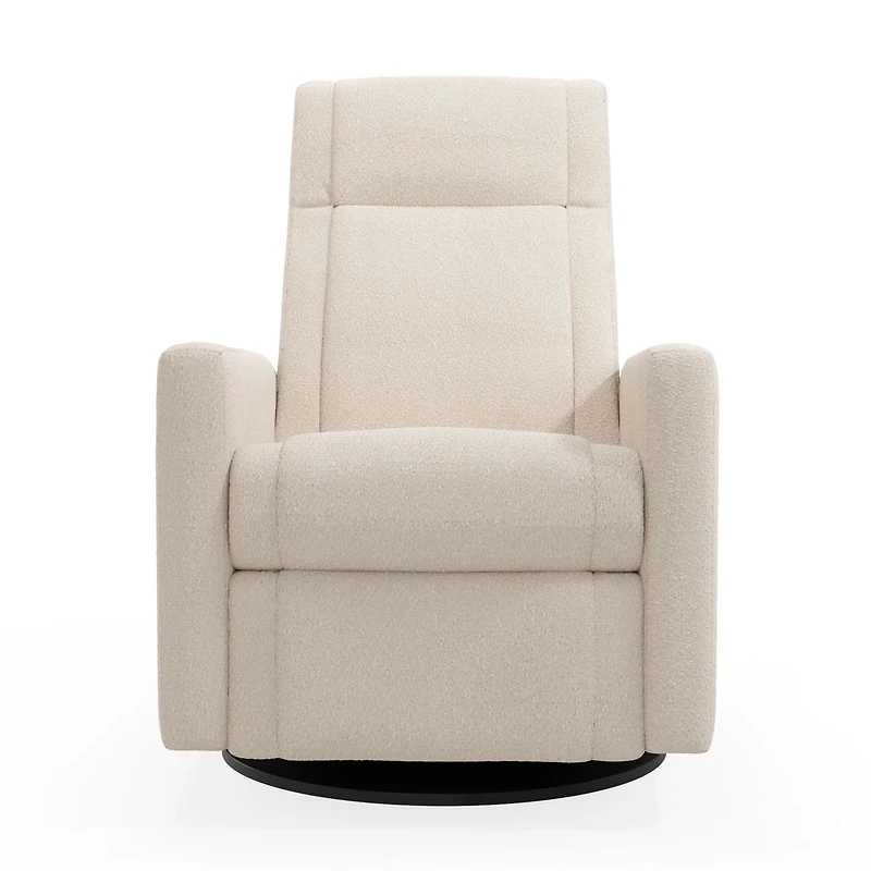 Fauteuil Berçant et Pivotant Nelly - Beyond Sheep Crème / Noir