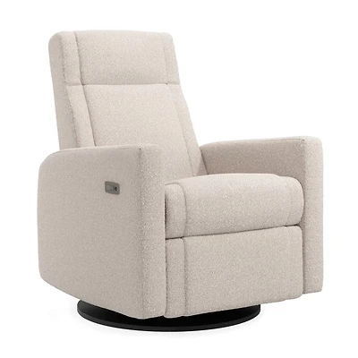 Rocking and Swivel Armchair Nelly - Beyond Sheep Vanilla / Black - Motorized Electric