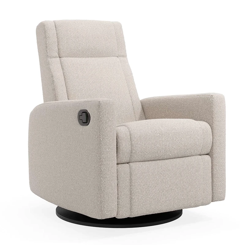 Fauteuil Berçant et Pivotant Nelly - Beyond Sheep Vanille / Noir