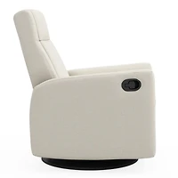 Fauteuil Berçant et Pivotant Nelly - Henequen (Tissu anti-tache)