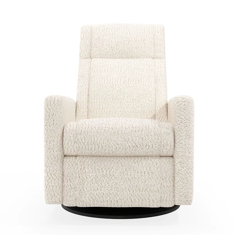 Fauteuil Berçant et Pivotant Nelly - Puppy Pearl / Noir