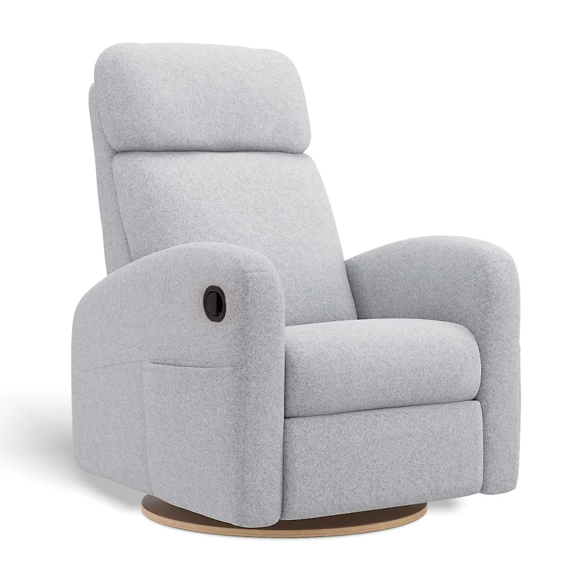 Upholstered Rocking Armchair Swivel, Glider, Recliner Hailey - Arlo Heather Silver