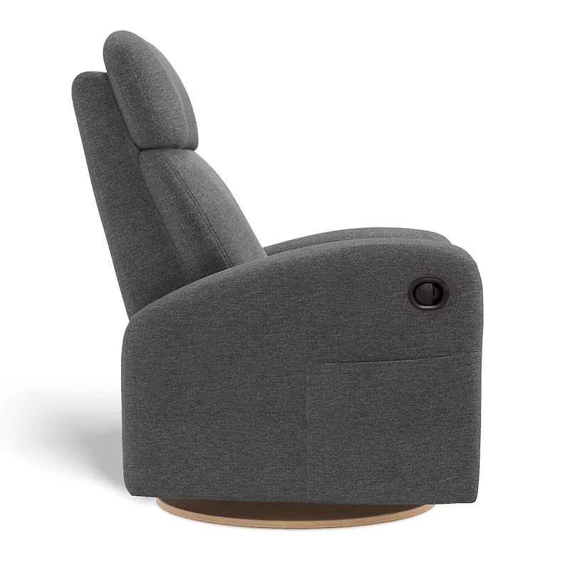Upholstered Rocking Armchair Swivel, Glider, Recliner Hailey - Nexus Charcoal