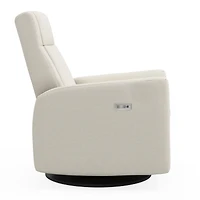 Rocking and Swivel Armchair Nelly - Henequen Stain-resistant fabric - Motorized Electric