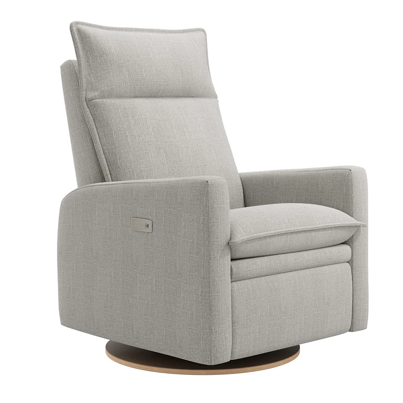 Rocking and Swivel Armchair Arya - Nubia Silver - Motorized Electric