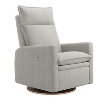 Rocking and Swivel Armchair Arya - Nubia Silver - Motorized Electric