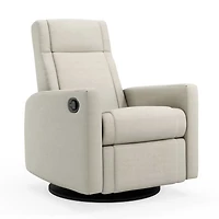 Rocking and Swivel Armchair Nelly - Como Sand / Black
