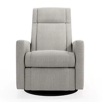 Rocking and Swivel Armchair Nelly - Nubia Silver / Black