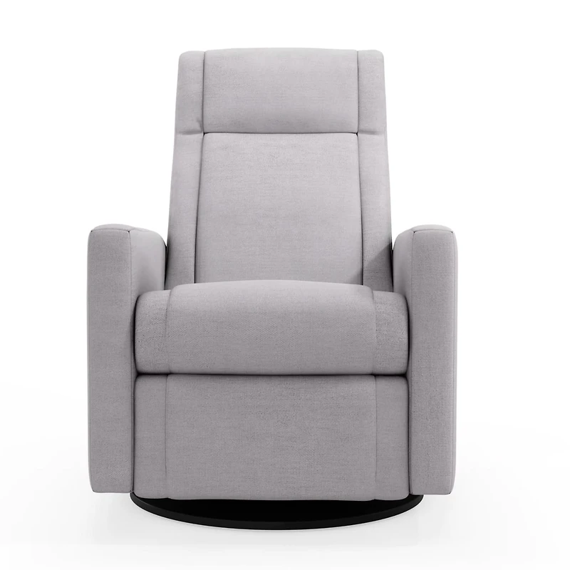 Fauteuil Berçant et Pivotant Nelly - Como Dove Gris / Noir
