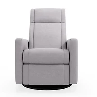 Fauteuil Berçant et Pivotant Nelly - Como Dove Gris / Noir