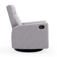 Fauteuil Berçant et Pivotant Nelly - Como Dove Gris / Noir
