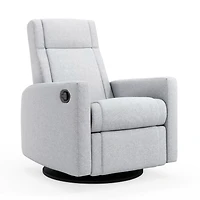 Fauteuil Berçant et Pivotant Nelly - Arlo Heather Gris / Noir