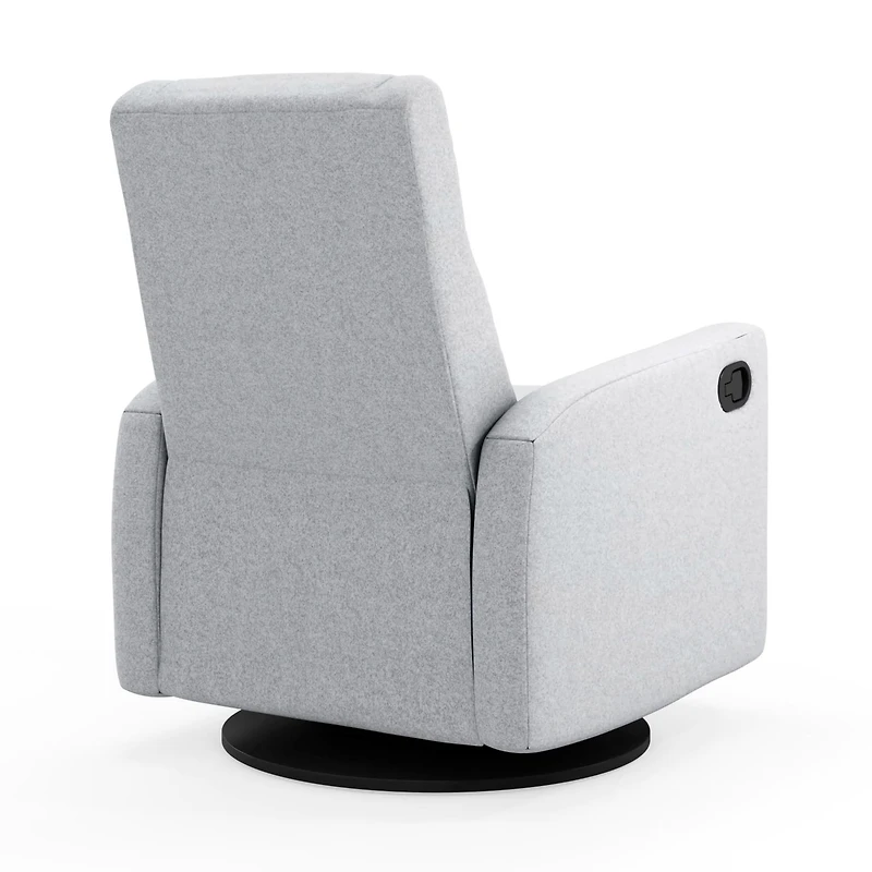 Fauteuil Berçant et Pivotant Nelly - Arlo Heather Gris / Noir