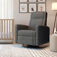 Rocking and Swivel Armchair Nelly - Nexus Charcoal / Black