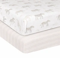 Drap Contour (2) pour Lit de Bébé - Zèbres