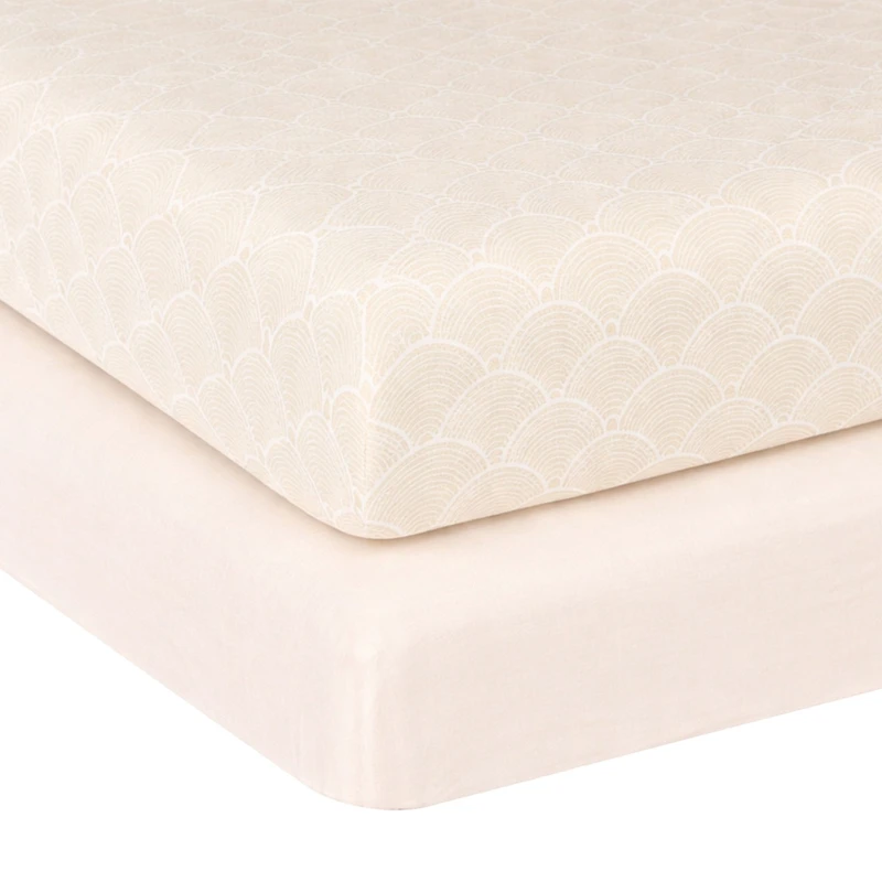 Drap Contour (2) pour Lit de Bébé - Taupe