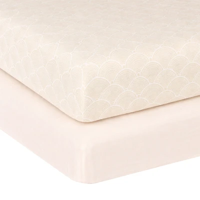 Drap Contour (2) pour Lit de Bébé - Taupe