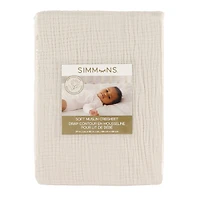 Cotton Muslin Crib Sheet - Moonbeam