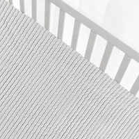 Ribbed Crib Sheet - Grey
