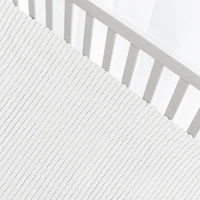 Ribbed Crib Sheet -Ivory 