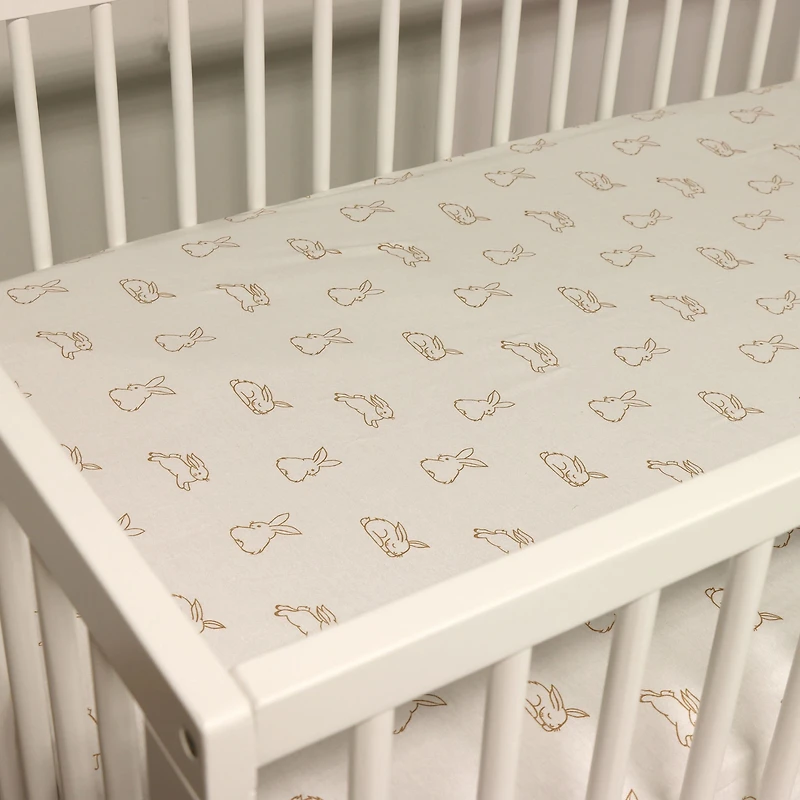 Crib Fitted Sheet - Bunnies