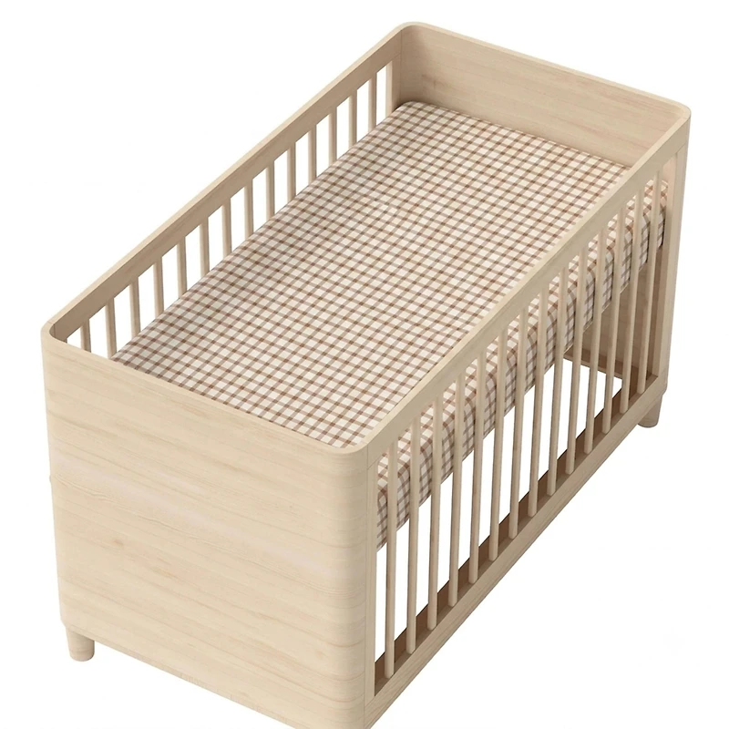 Jersey Crib Sheet - Plaid 