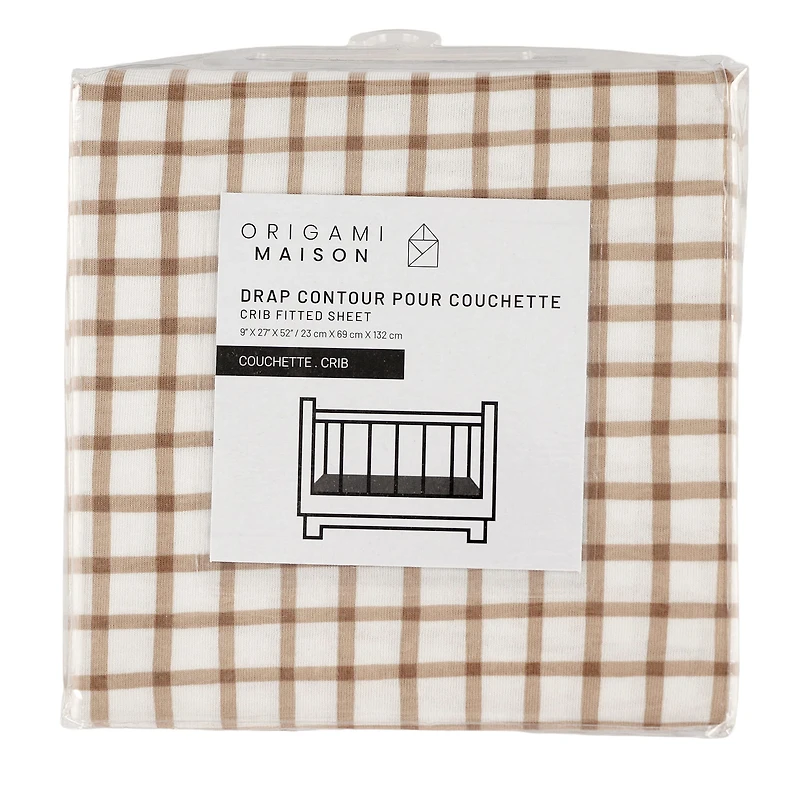 Jersey Crib Sheet - Plaid 