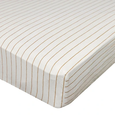 Crib Fitted Sheet - Brown Stripes