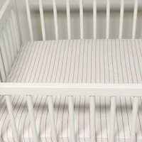 Crib Fitted Sheet - Brown Stripes