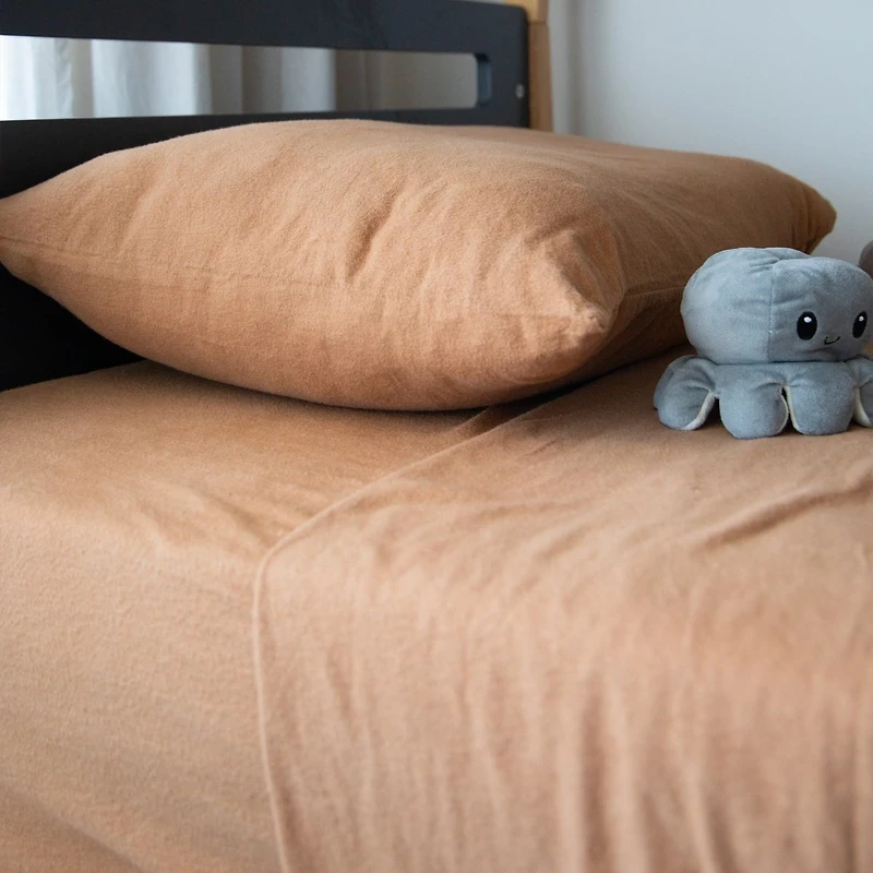Flannel Twin Sheet Set - Caramel