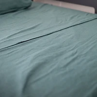 Flannel Double Sheet Set - Green