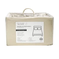 Flannel Double Sheet Set - Oatmeal